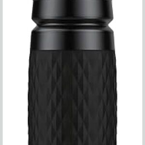 Black Textured Water Bottle